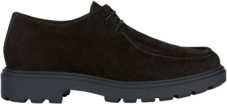 Geox Casual en Comfortabele Leren Veterschoen Bruin Heren