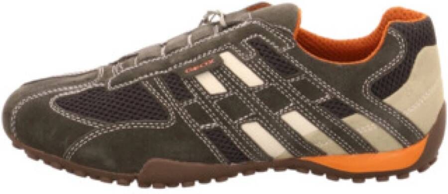 Geox Casual heren veterschoenen in donkerbruin