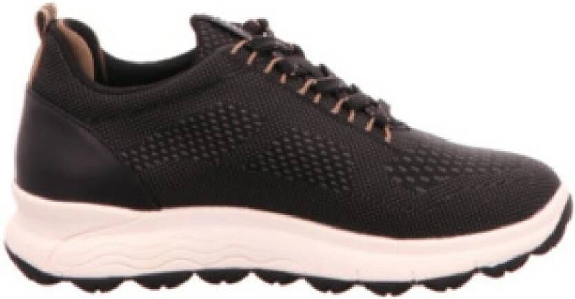 Geox Casual Veterschoenen in Zwart en Beige