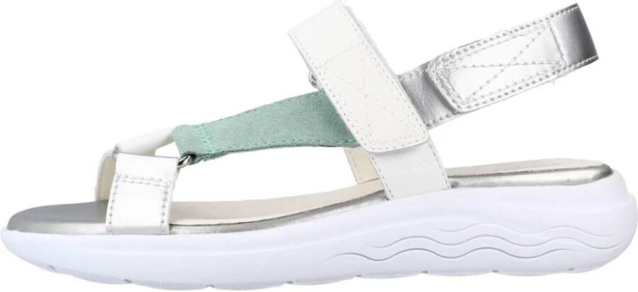 Geox Comfortabele platte sandalen voor vrouwen White Dames