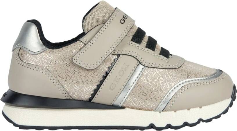 GEOX Fastics velcro elastiek sportieve sneakers beige