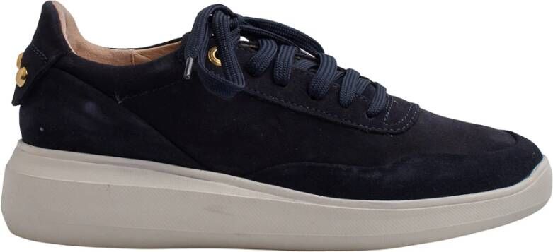 Geox Vetersneakers met versierde achterkant Blauw Dames