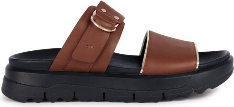 Geox Flat Sandals Bruin Dames