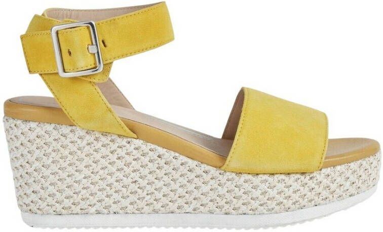 Geox Gele platte sandalen voor vrouwen Yellow Dames
