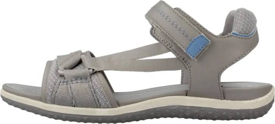 Geox Flat Sandals Gray Beige Dames