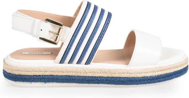 Geox white blue casual open sandals White Dames