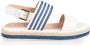 Geox Witte Blauwe Casual Platte Sandalen White Dames - Thumbnail 8