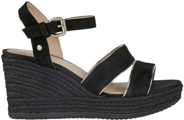 Geox Flat Sandals Zwart Dames