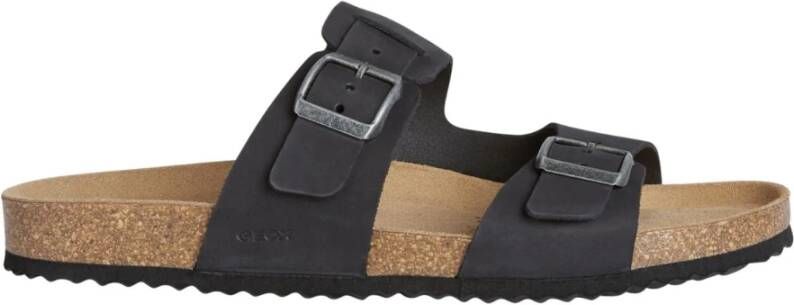 Geox Flat Sandals Zwart Heren