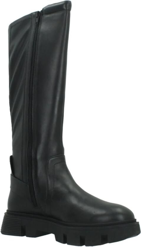 Geox Dames Leren Laarzen Black