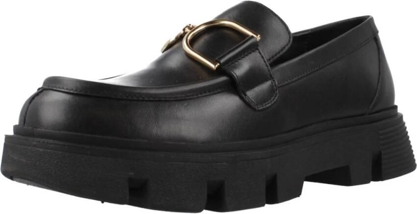 Geox Loafers van leer met profielzool model 'VILDE'