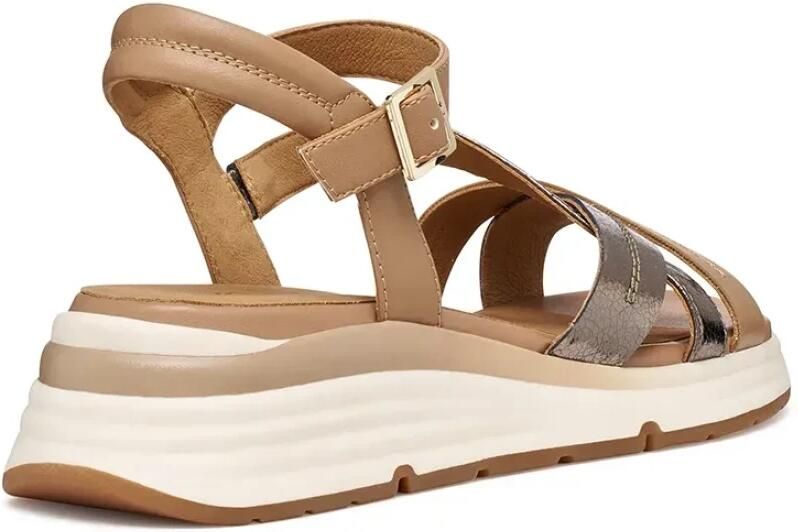 GEOX ELOWYNNE DAMES Sandalen DONKERBEIGE BEIGE - Foto 5