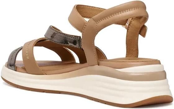 GEOX ELOWYNNE DAMES Sandalen DONKERBEIGE BEIGE - Foto 6