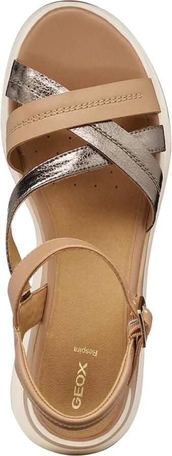 GEOX ELOWYNNE DAMES Sandalen DONKERBEIGE BEIGE - Foto 3