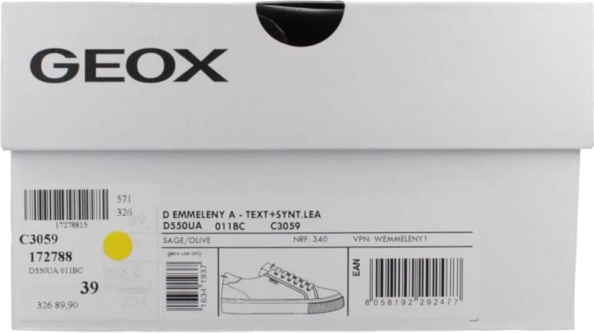 GEOX EMMELENY DAMES Sneakers SALIEGROEN GROEN - Foto 2