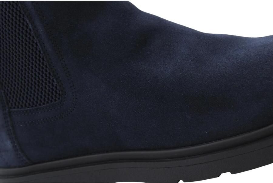 Geox Heren Enkellaars Suède Rubberen Zool Blue Heren - Foto 3