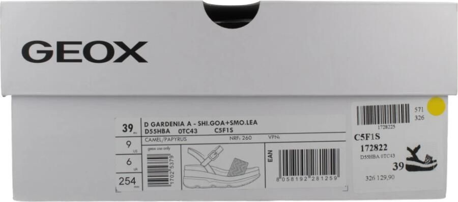 GEOX GARDENIA DAMES Sandalen TABAK MELKWIT - Foto 2