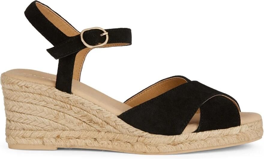 GEOX GELSA LOW DAMES Sandalen ZWART