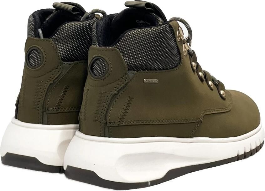 Geox Hoogwaardige Veterschoenen met Ronde Neus en Logo Zool Groen Dames - Foto 2