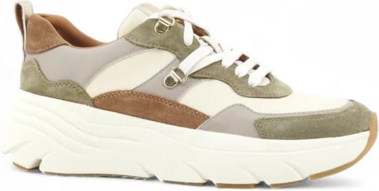 Geox Mixed Leather Bi-Material Sneakers