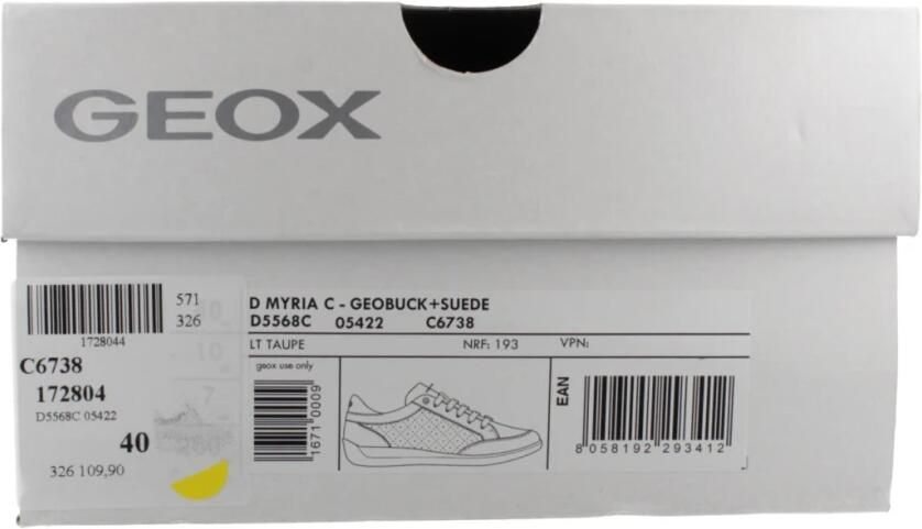 GEOX MYRIA DAMES Sneakers LICHTE TAUPEKLEUR - Foto 2