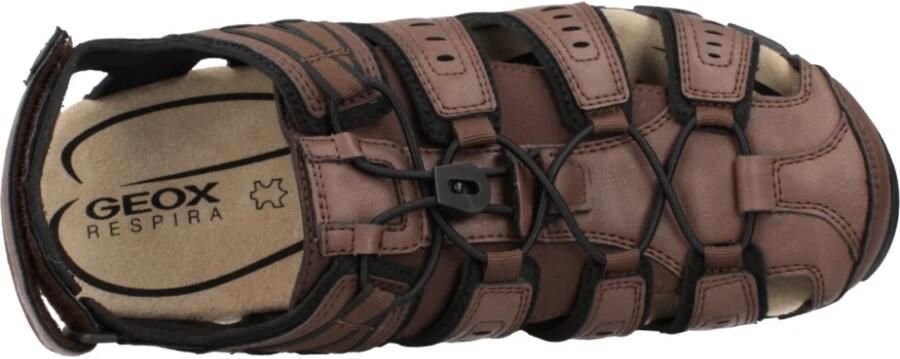 Geox Sandalen UOMO SANDAL STRADA C zomerschoen klittenbandschoen outdoorsandaal met leren voetbed - Foto 4