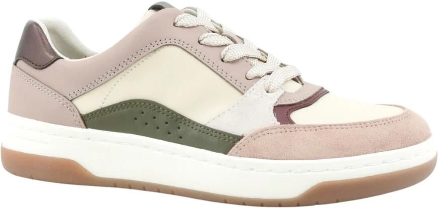 GEOX SEDRAL COURT DAMES Sneakers BEIGE ROOD - Foto 2