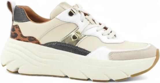 GEOX DIAMANTA DAMES Sneakers BEIGE BRUIN - Foto 3
