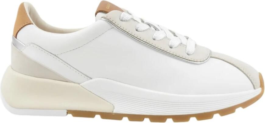 GEOX D Metropoli Sneakers Dames Leren Sneaker Wit - Foto 2
