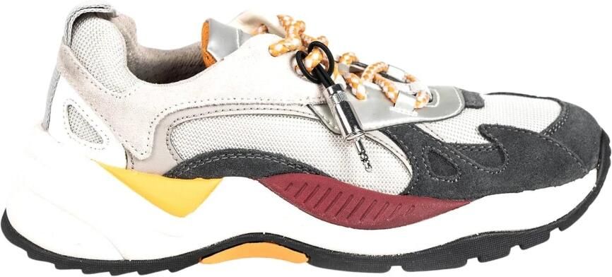 Geox Vetersneakers met ronde neus Geel Heren