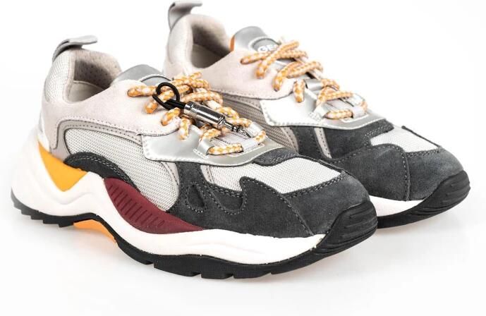 Geox Vetersneakers met ronde neus Geel Heren