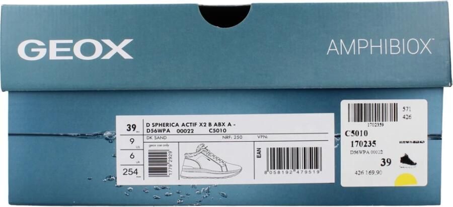 GEOX SPHERICA ACTIF X2 ABX DAMES Sneakers DONKERBEIGE - Foto 7