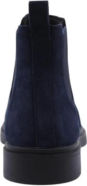 Geox Heren Enkellaars Suède Rubberen Zool Blue Heren - Foto 5