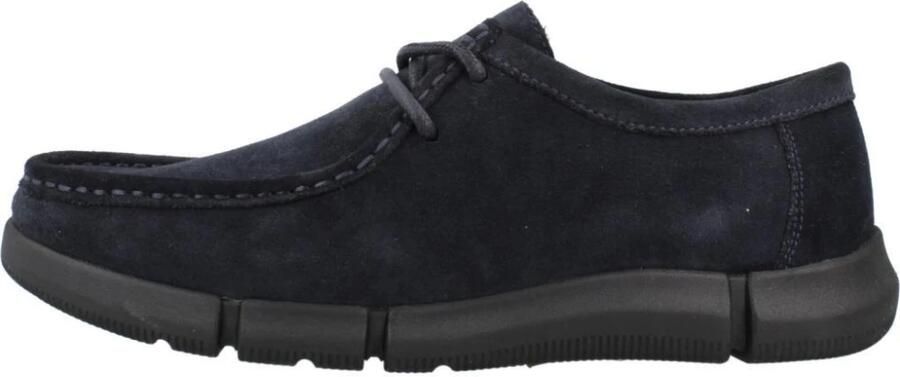 Geox Stijlvolle Veterschoenen voor Mannen Blue Heren