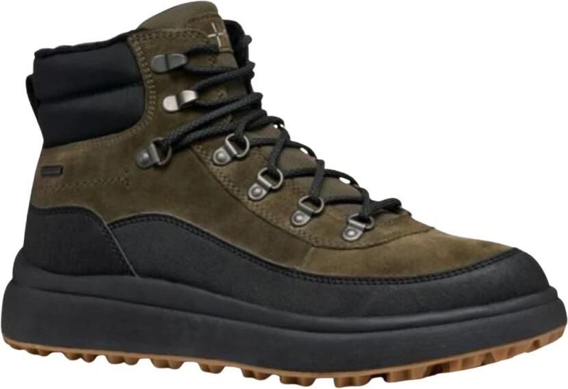 GEOX Veterboots 'U Granito + Grip B ABX D' donkergroen zwart
