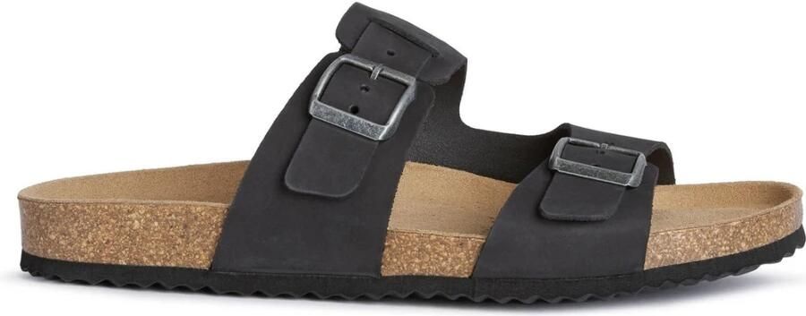 Geox Slippers in zwart voor Heren . U Sandale Ghit A B
