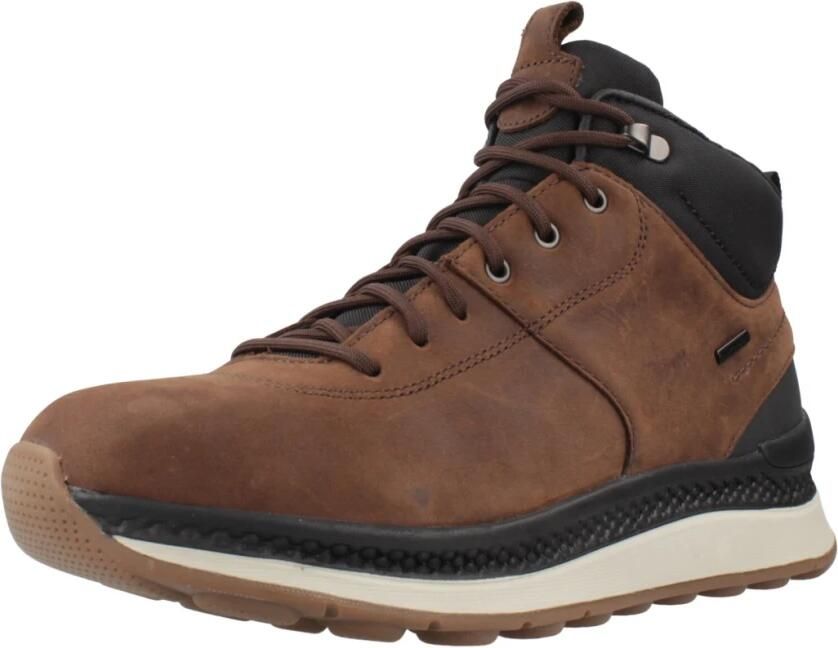 GEOX U56HMC Vrije tijd half-hoogPopulaire herenschoenen Heren veterschoen Heren sneakers Bruin - Foto 4