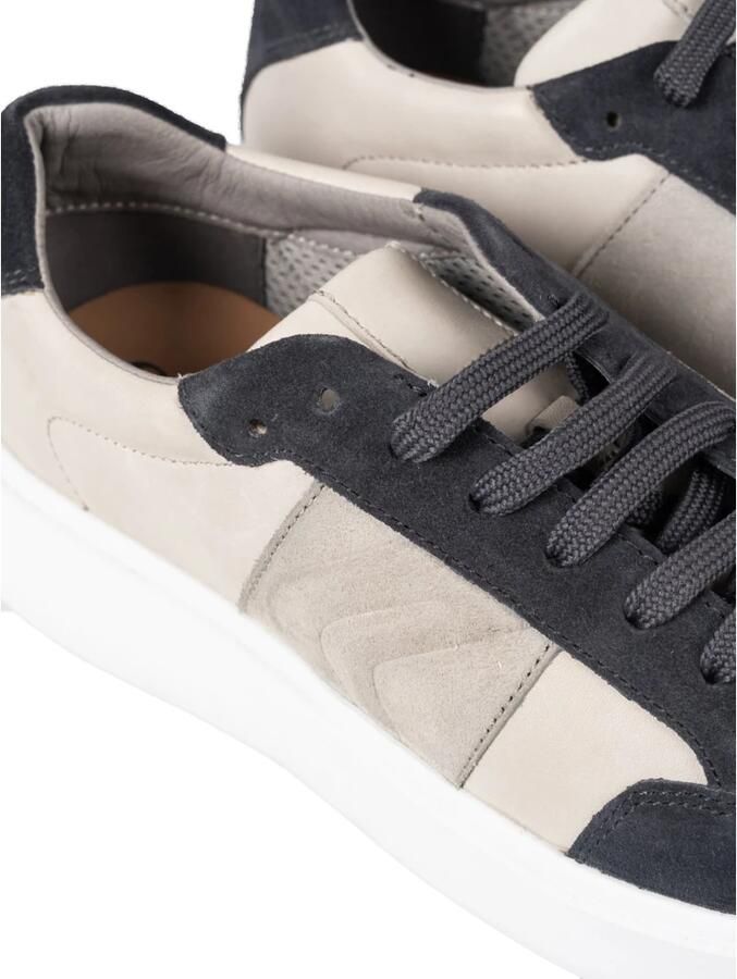 Geox Vetersneakers met ronde neus Grijs Heren