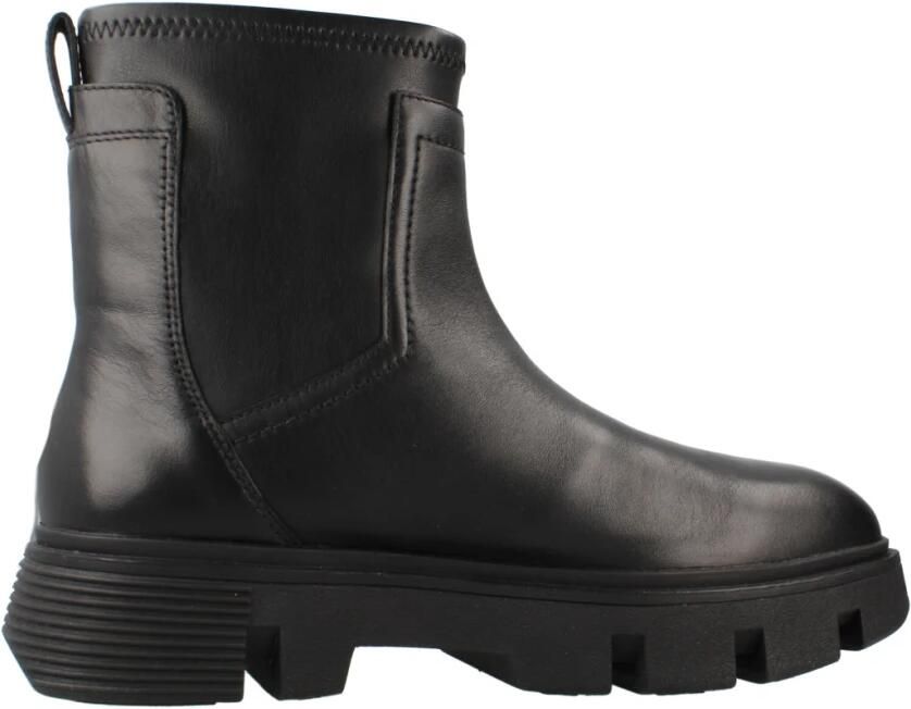 Geox Zwarte Enkellaarsjes voor Dames Black
