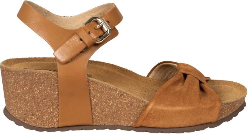 Geox Elegante Enkelband Sleehak Sandalen Brown Dames