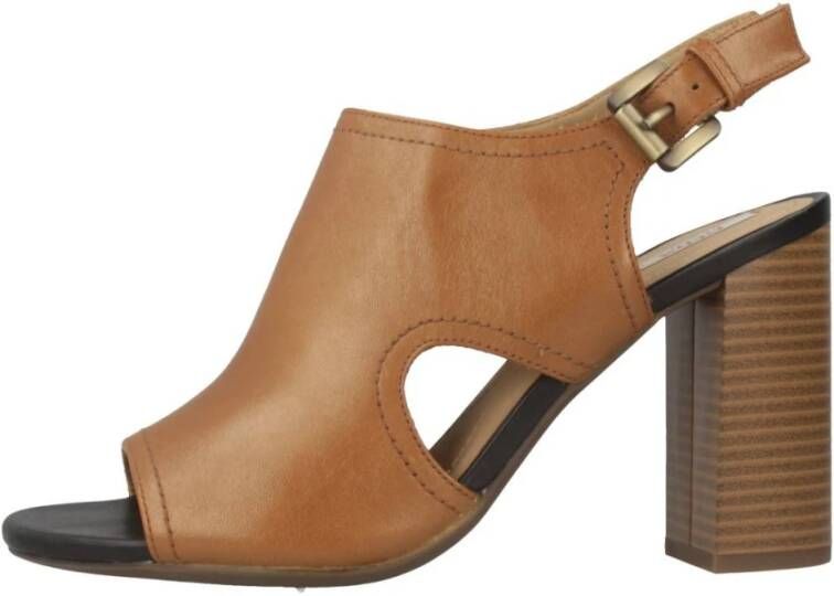 Geox High Heel Sandals Brown Dames