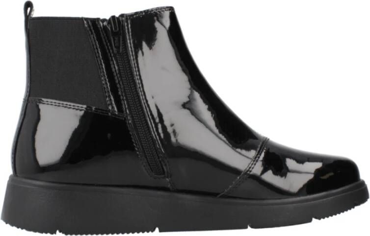 Geox Klassieke Chelsea Boots van zwart leer - Foto 2
