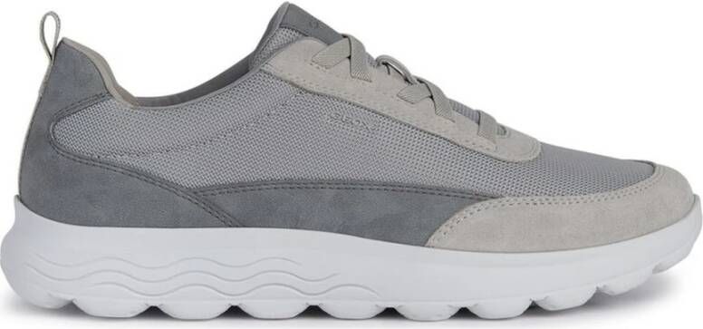 Geox Lichtgrijze Sneakers voor Mannen Gray Heren