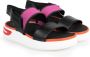 Geox black orange casual open sandals Black Dames - Thumbnail 4
