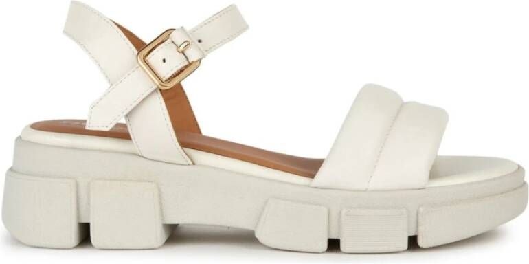 Geox Flat Sandals White Dames