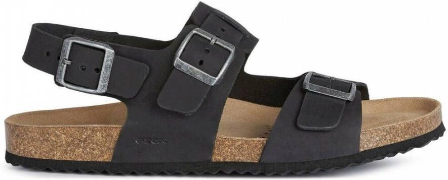 Geox Zwarte platte sandalen voor mannen Black Heren - Foto 2