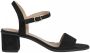 Geox Zwarte Leren Hoge Hak Sandalen - Thumbnail 2