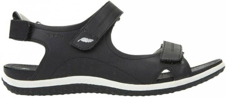 Geox Stijlvolle Platte Sandalen Black Dames