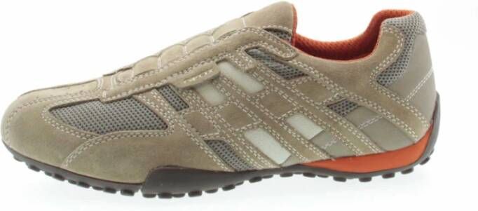Geox Slange Slipper Stijlvol Comfortabel Schoeisel Beige Heren
