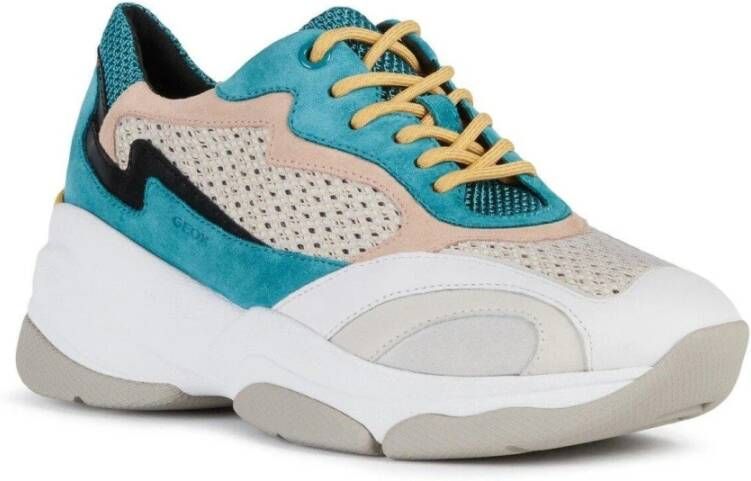 Geox Vetersneakers met ronde neus Grijs Dames